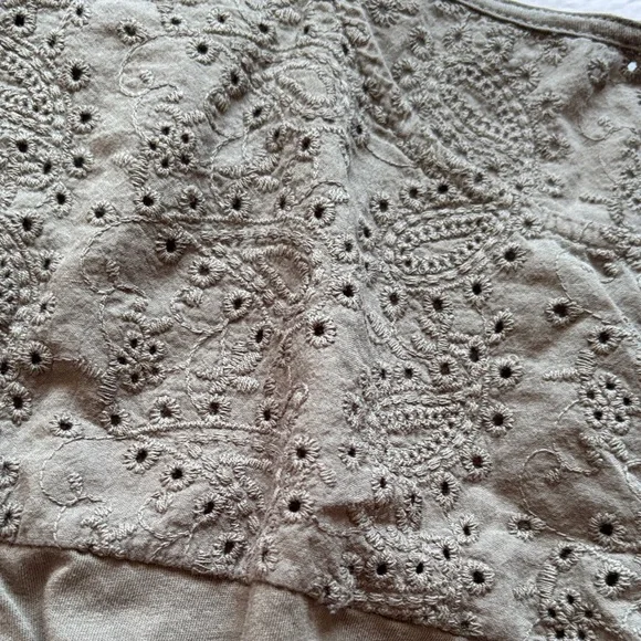 Torrid Women’s Olive Eyelet Lace Peplum Top - Size 2x - Picture 4 of 5